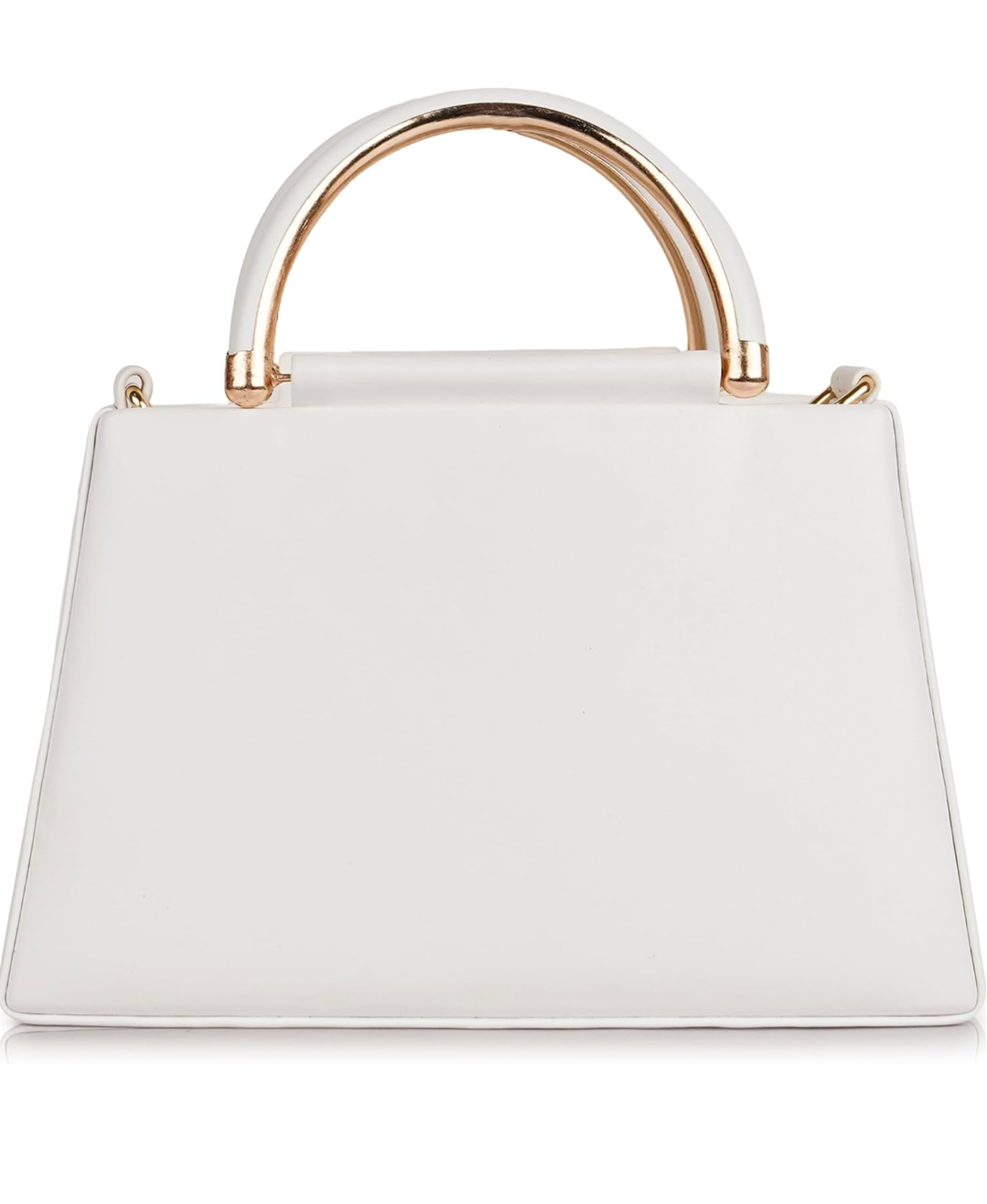 Divyda White Designer Handbag with Detachable Strap